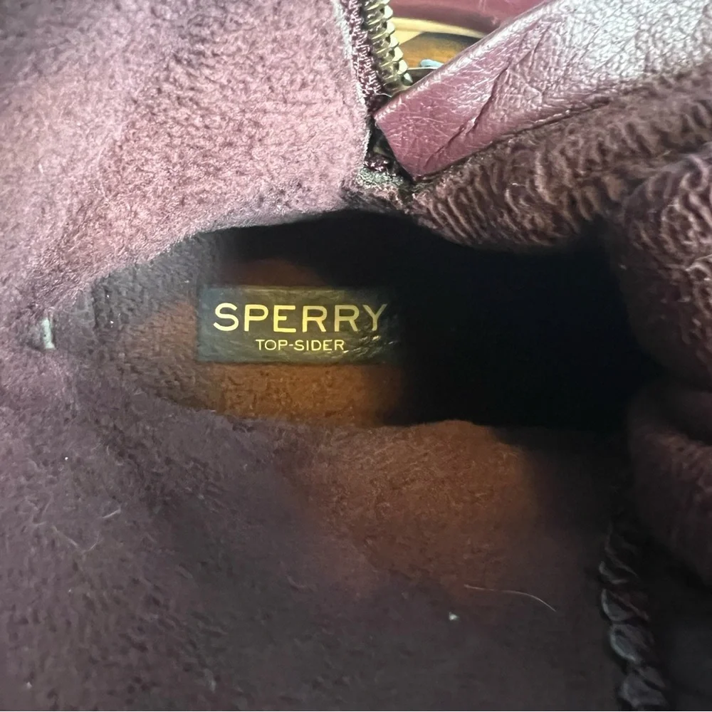 Sperry -‎ Women's Top-Sider Saltwater Duck Boots Quilted Nylon Burgundy - Sz. 8